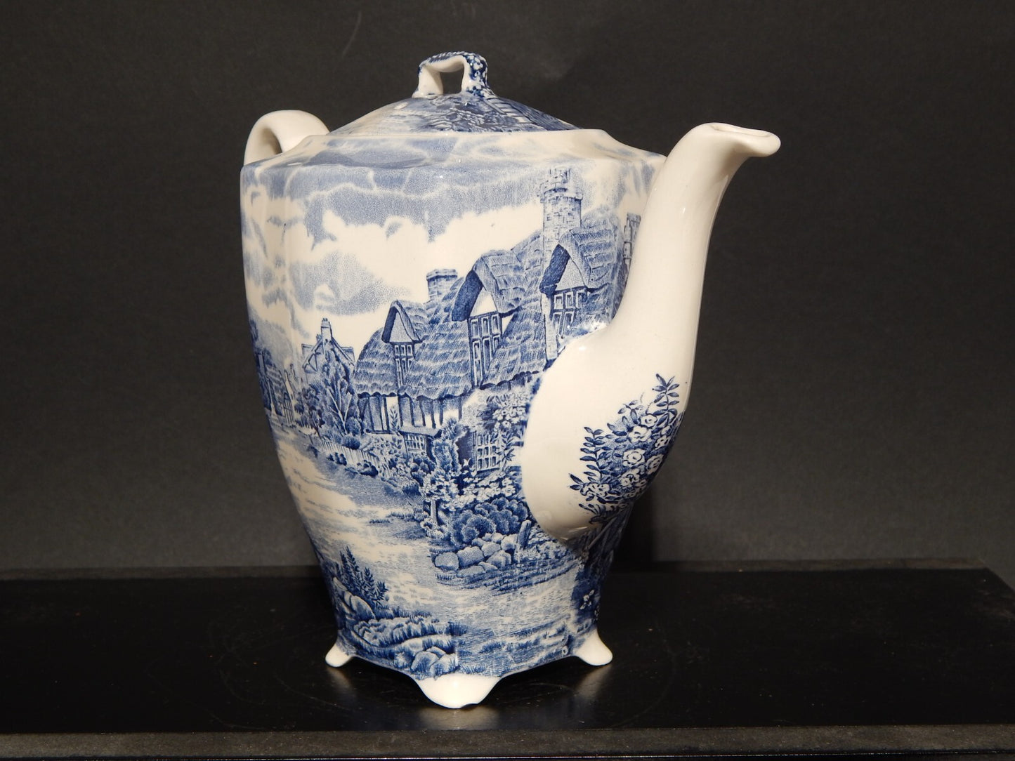 ANTICA CAFFETTIERA TEIERA SEMI PORCELLANA JOHNSON BROS OLDE ENGLISH COUNTRYSIDE