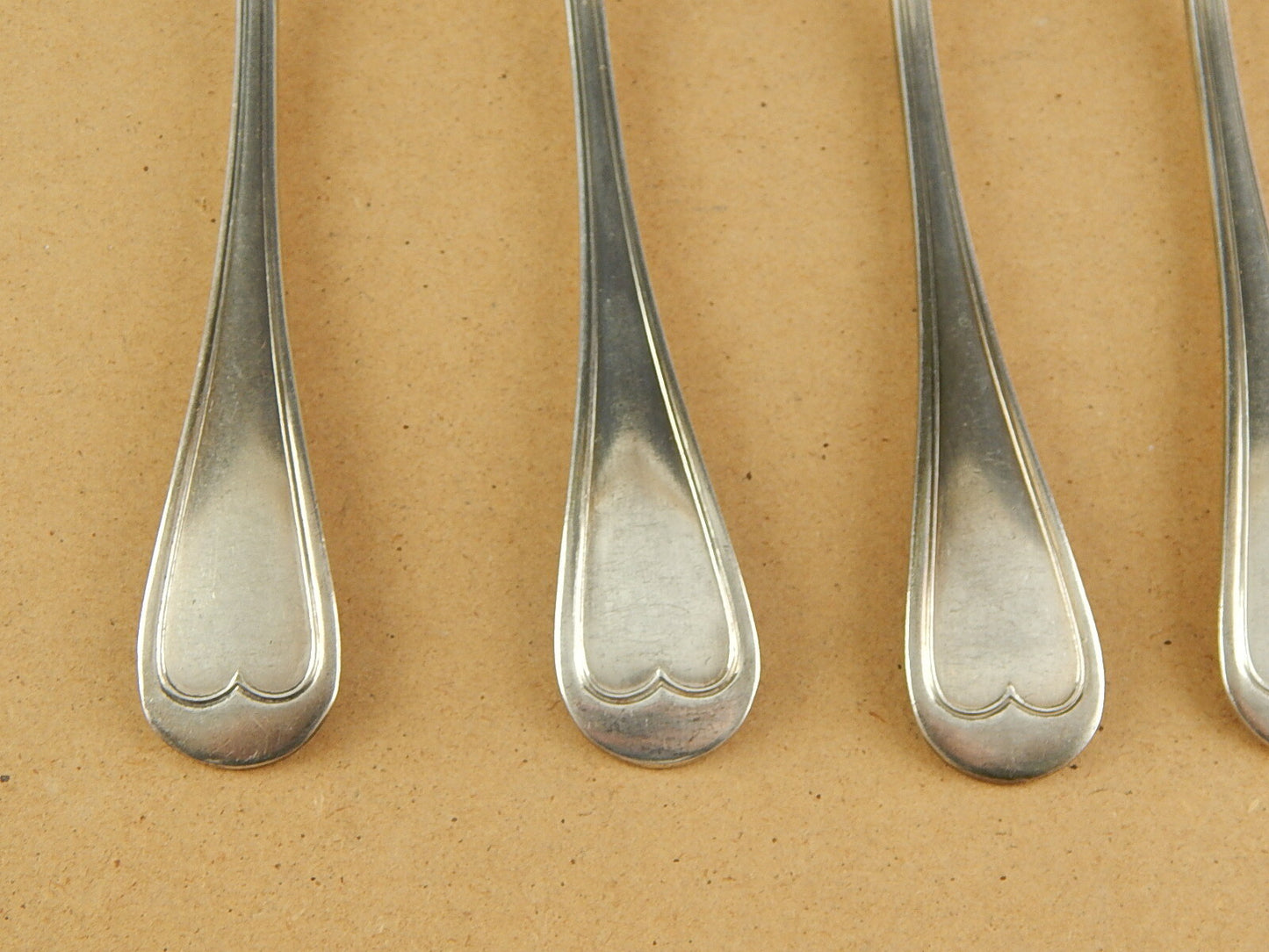 SET 5 CUCCHIAI ANTICHI ALPACCA ARGENTATA SILVER PLATED FINE 800 MAURIZIANO