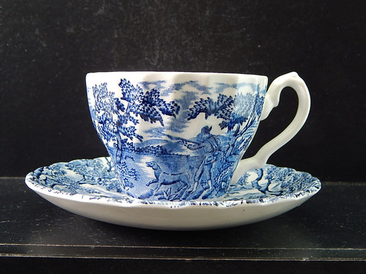 VINTAGE CERAMICA TAZZA TE' THE HUNTER MYOTT POTTERY ENGLAND IL CACCIATORE #2116
