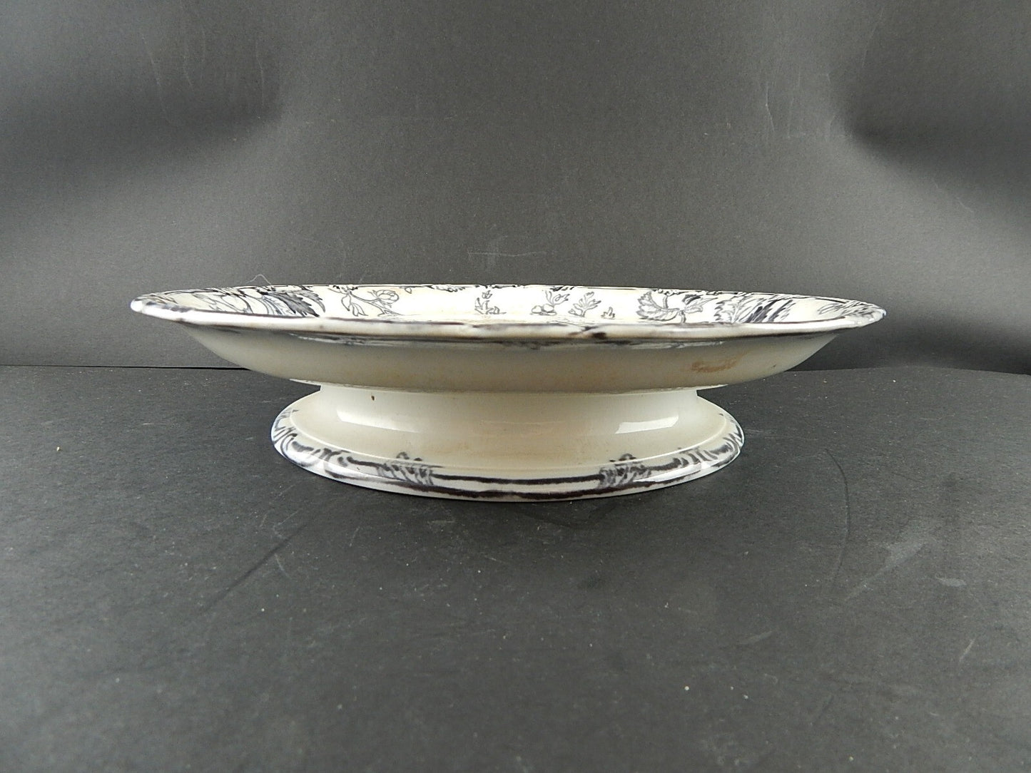 ANTICO AUTENTICA ALZATA CENTROTAVOLA PORCELLANA INGLESE VITTORIANA BERRY PATTERN