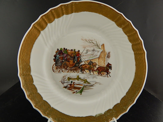 RICHARD GINORI PORCELLANA PIATTO VECCHIO GINORI COLLEZIONE CARROZZA CAVALLI ###