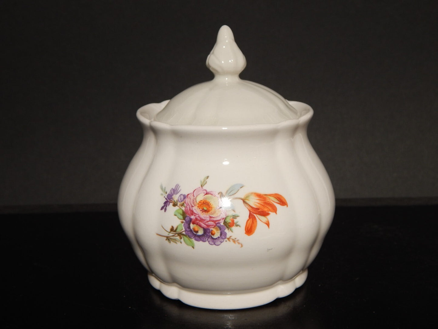 VINTAGE ZUCCHERIERA POTICHE CERAMICA RICHARD GINORI LAVENO DIAMONDSTONE FLOREALE