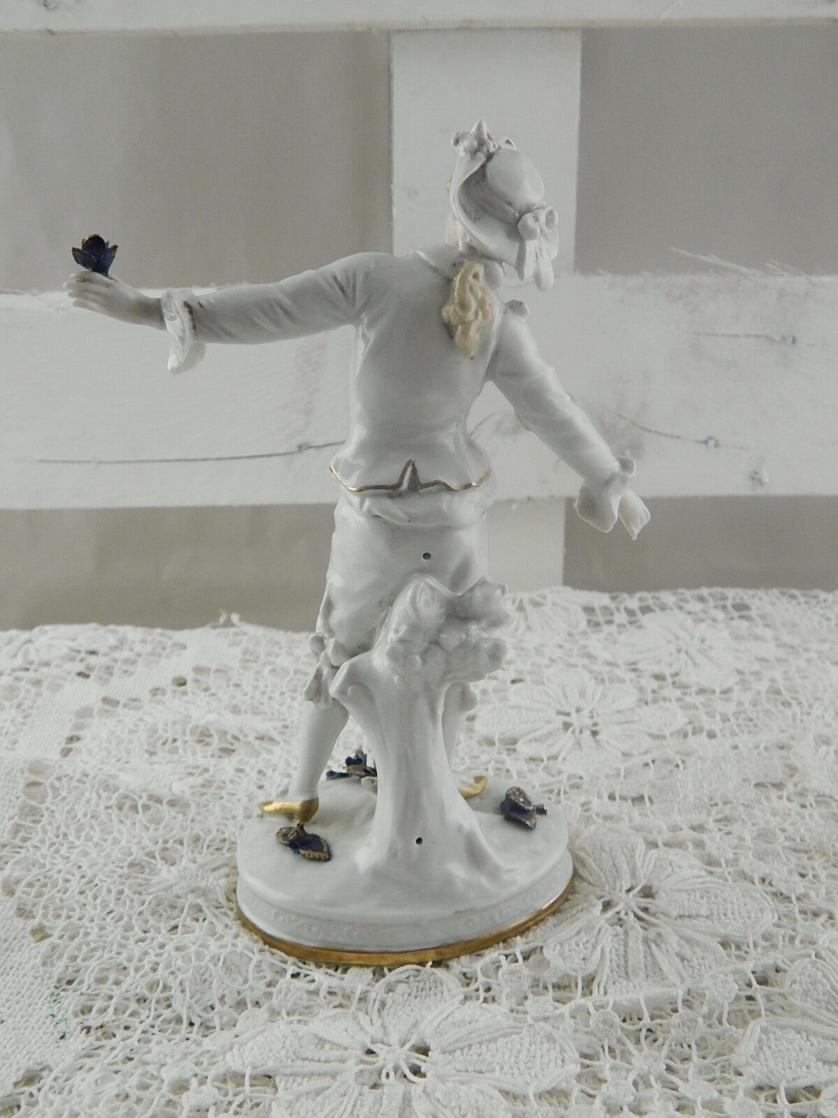 ANTICA PREZIOSA PORCELLANA COPPIA STATUINE DRESDA SITZENDORF DIPINTE A MANO