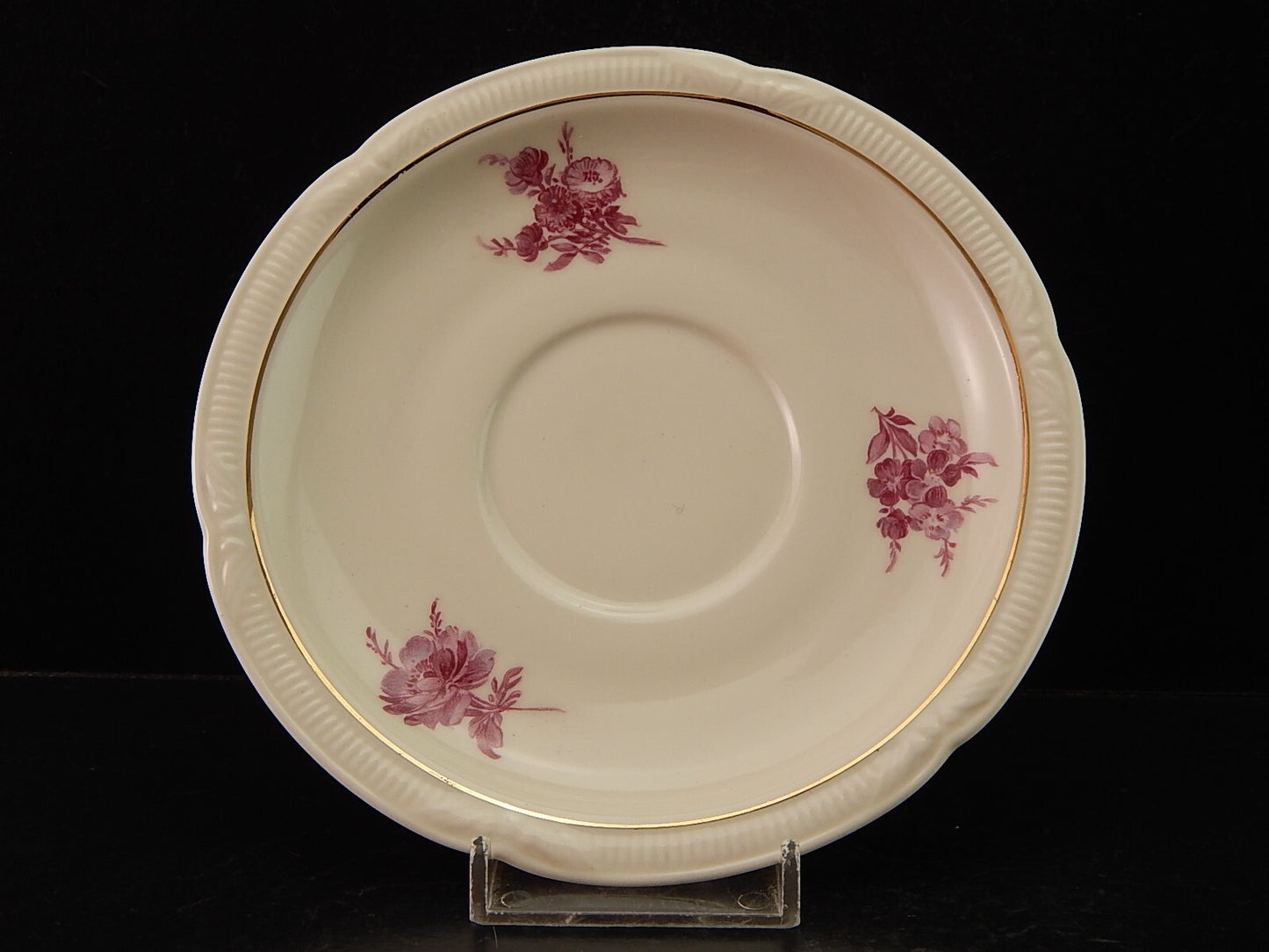 PREZIOSO ANTICO SERVIZIO TE' PORCELLANA ZEH SCHERZER BAVARIA DECORO ROSA FUCSIA