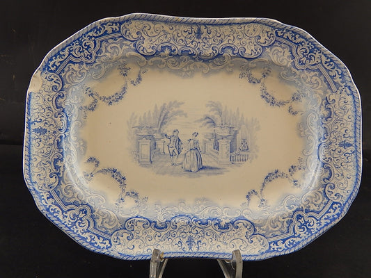 COPELAND & GARRETT 1844 ANTICO PREZIOSO VASSOIO CERAMICA LOUIS QUATORZE #