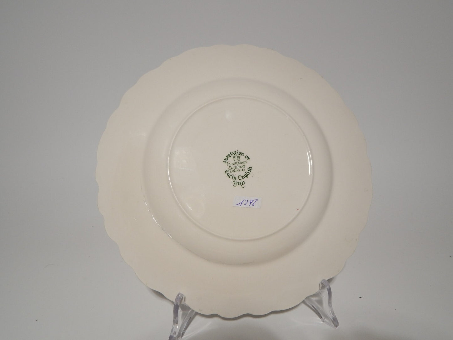 ANTICO PIATTO CROWN DUCAL SEMI PORCELLANA ADAPTATION EARLY ENGLISH JOY EDERA