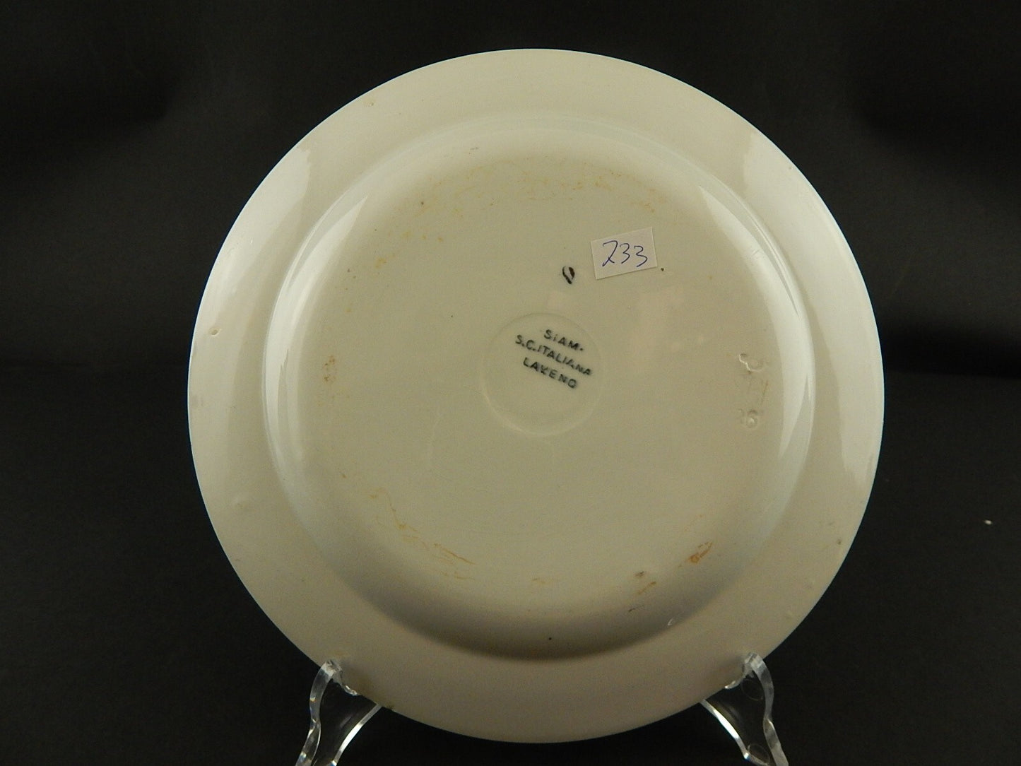 ANTICO PIATTO DESSERT SOCIETA' CERAMICA ITALIANA LAVENO SCI DECORO SIAM A733