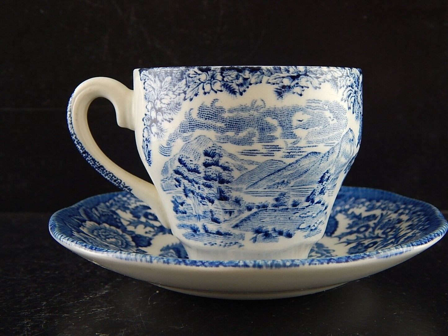 ANTICA RARA TAZZINA CAFFE' SEMI PORCELLANA ENOCH WEDGWOOD COLLEZIONE WOODLAND