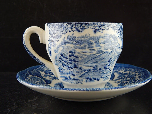 ANTICA RARA TAZZINA CAFFE' SEMI PORCELLANA ENOCH WEDGWOOD COLLEZIONE WOODLAND