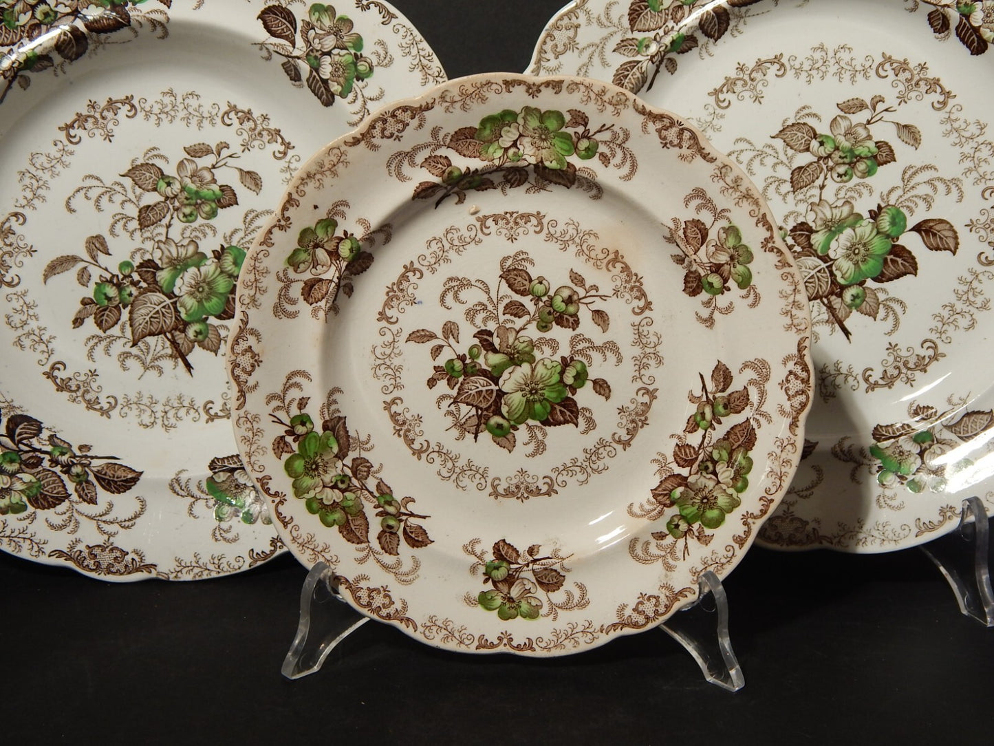 ANTICO 1850 SERVIZIO 18 PIATTI SEMI PORCELLANA INGLESE RIDGWAY &C. APPLE BLOSSOM