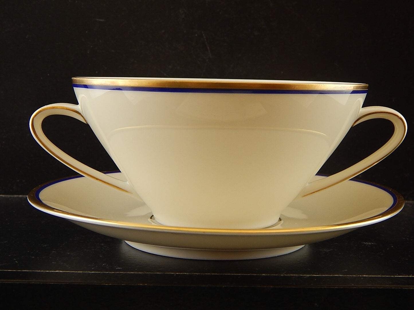 VINTAGE TAZZA DA BRODO STILE IMPERO PREZIOSA PORCELLANA JAEGER BAVARIA