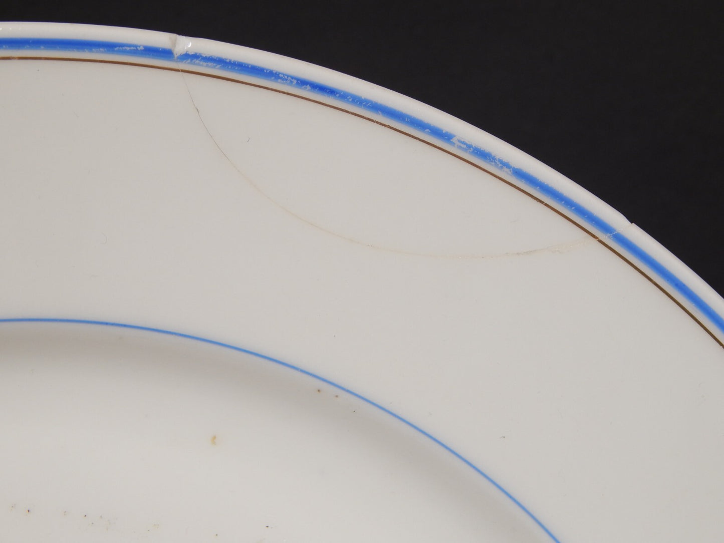 ANTICO VASSOIO PIATTO PORTATA IMPERO PORCELLANA GINORI DOCCIA XIX SECOLO difetto