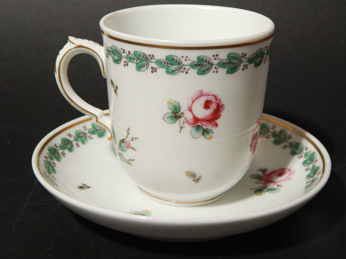 PREZIOSA RICHARD GINORI PITTORIA TAZZA CIOCCOLATA PORCELLANA DECORO FLOREALE