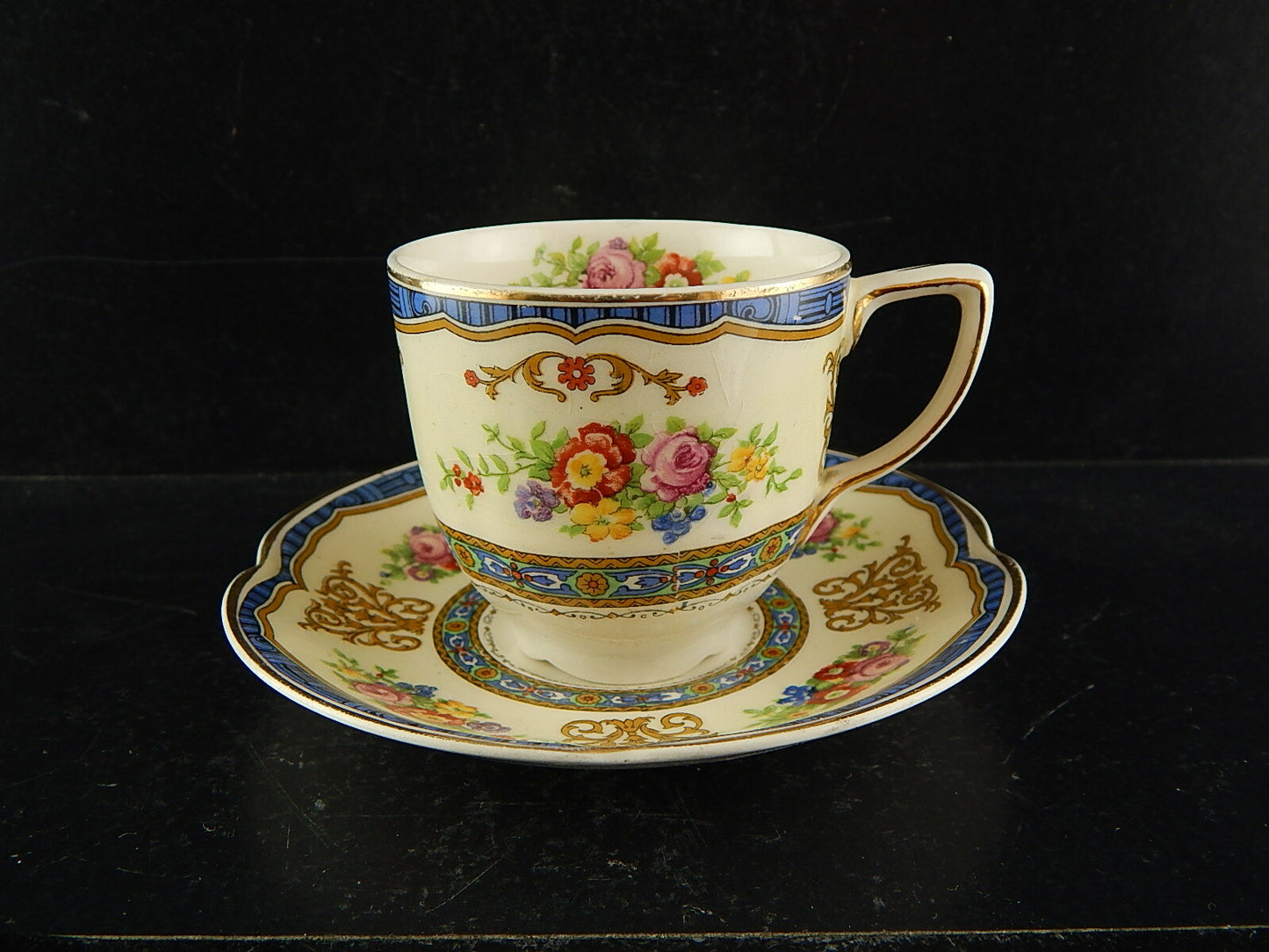 ANTICA 1913 TAZZA PIATTINO SEMI PORCELLANA JOHNSONS BROS COLLEZIONE PAREEK #7688