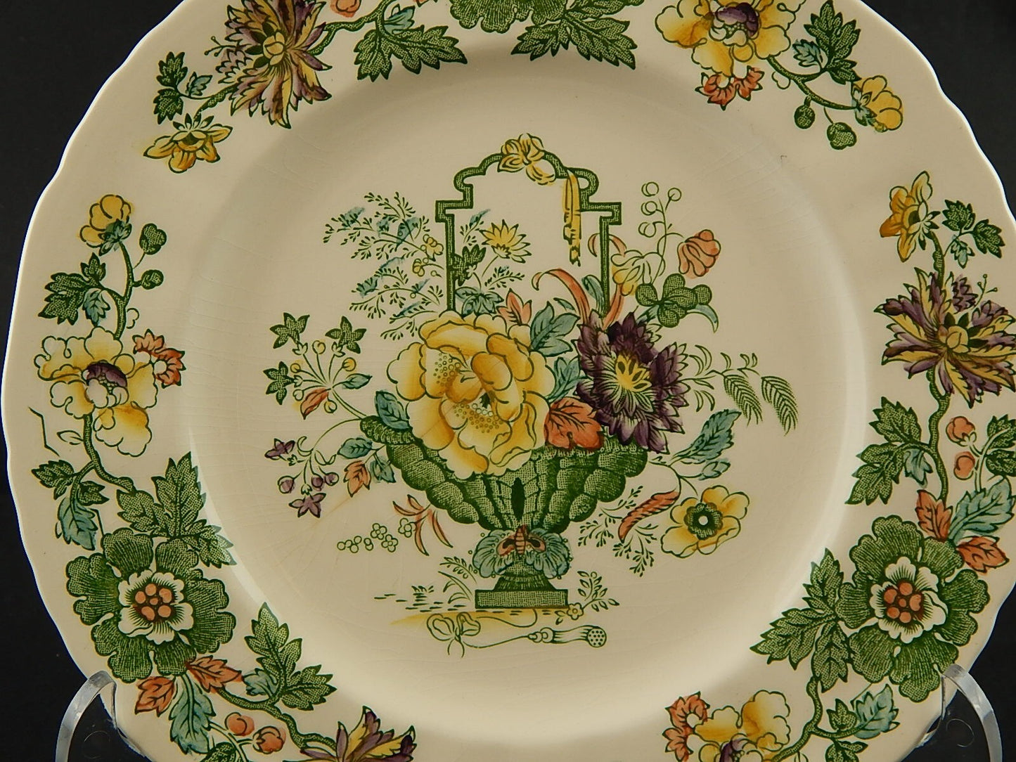 ANTICO SERVIZIO TAVOLA 12 PIATTI CERAMICA INGLESE MASON’S DECORO MANO STRATHMORE