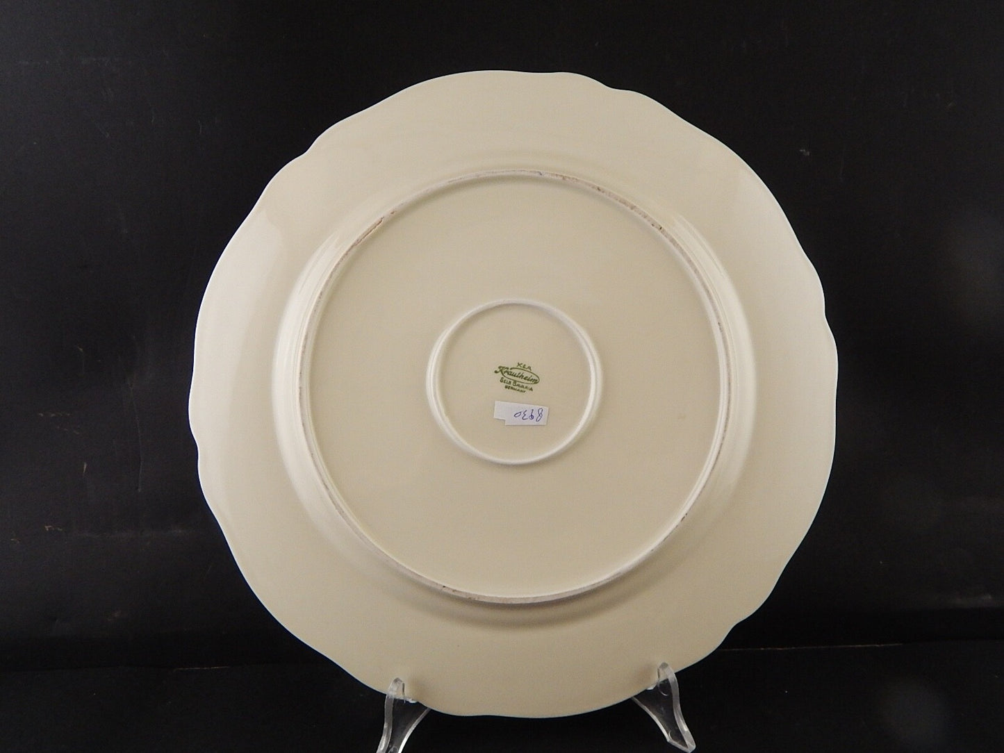 ANTICO VASSOIO ROTONDO PIANO PREZIOSA PORCELLANA KRAUTHEIM BAVARIA CM 32