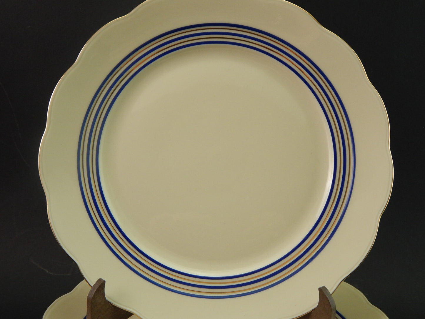 ANTICO DEL 1931 ART DECO SERVIZIO 6 PIATTI PIANI PORCELLANA MITTERTEICH BAVARIA