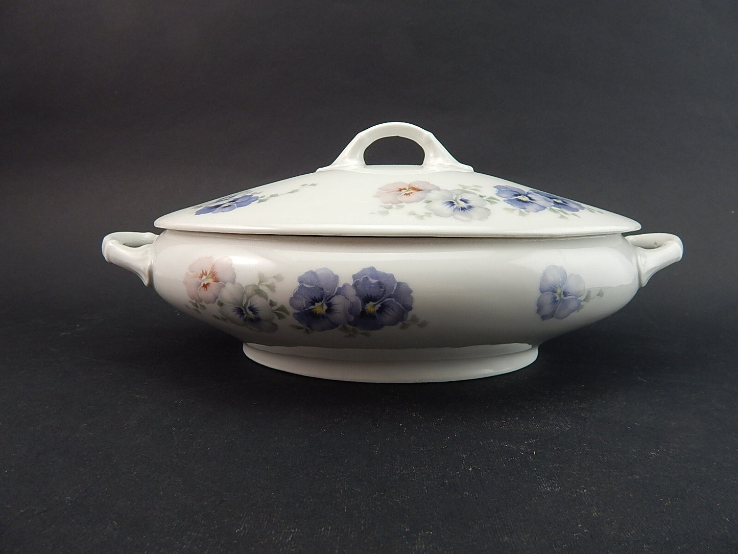 ANTICA 1920 ZUPPIERA LEGUMIERA PORCELLANA THOMAS ROSENTHAL VIOLE DEL PENSIERO