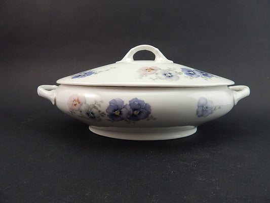 ANTICA 1920 ZUPPIERA LEGUMIERA PORCELLANA THOMAS ROSENTHAL VIOLE DEL PENSIERO