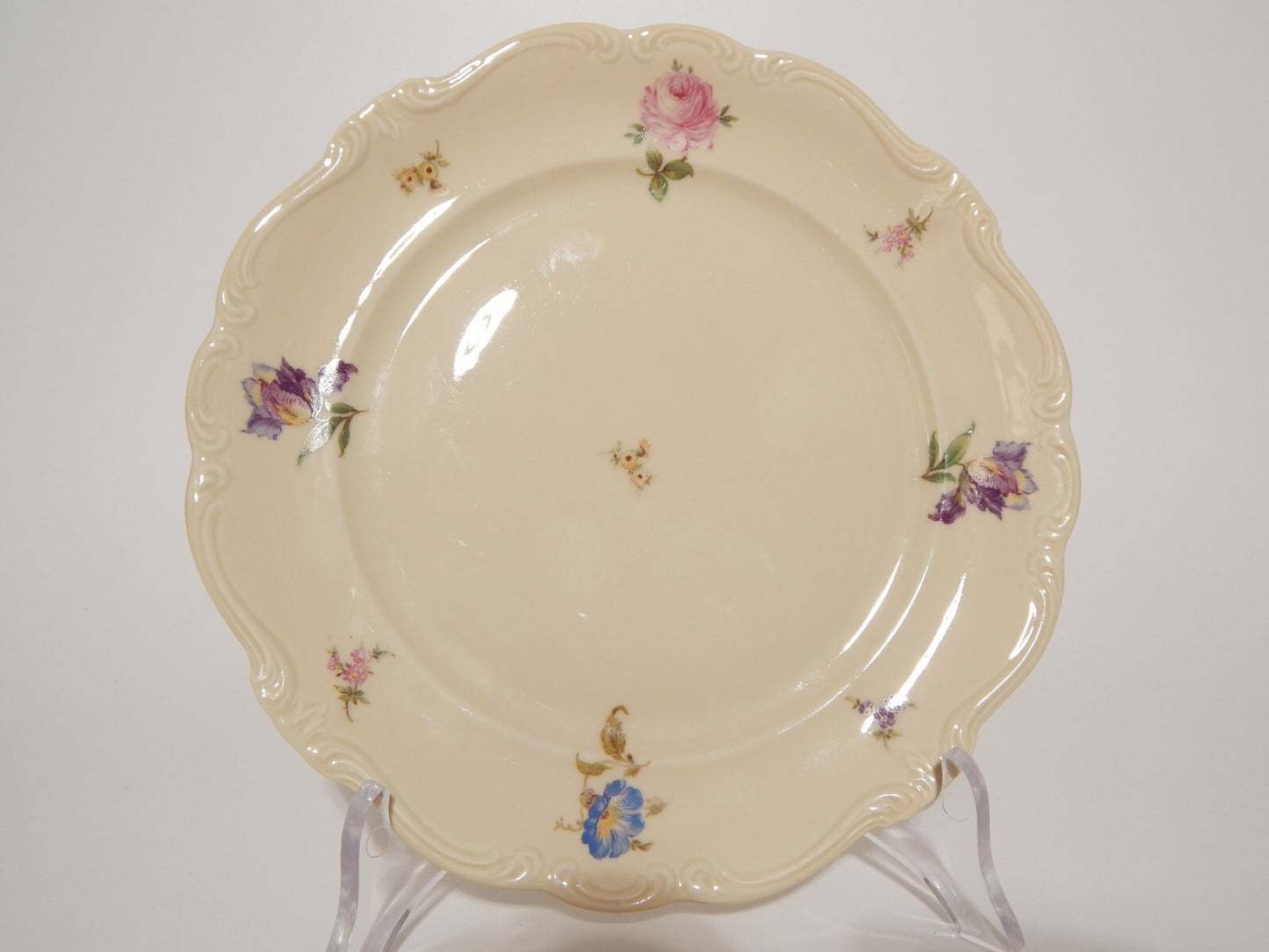 PREZIOSO ROCAILLE ANTICO PIATTO DESSERT PORCELLANA ROSENTHAL POMPADOUR