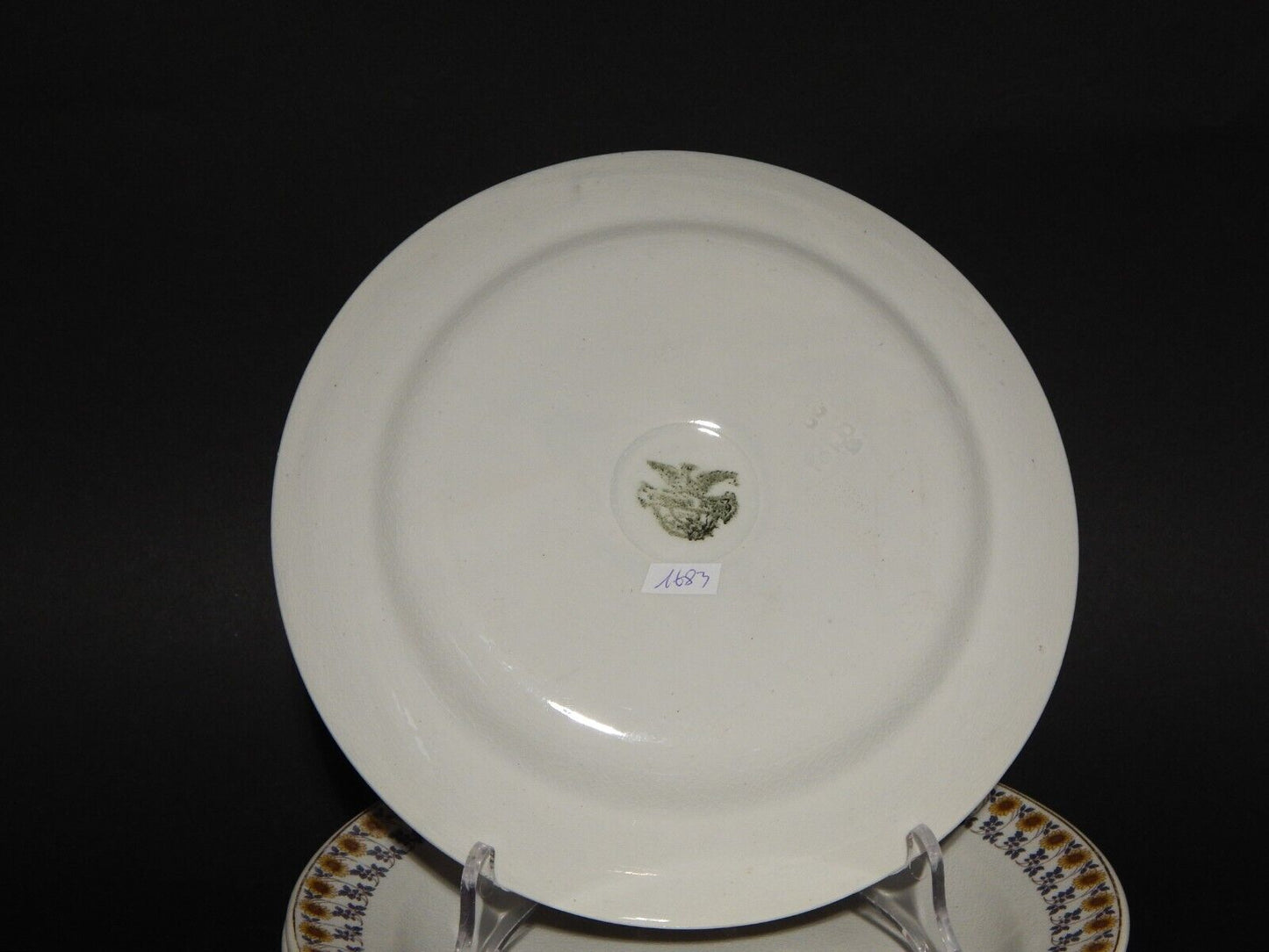 ANTICO RARO SERVIZIO 6 PIATTI PIANI S.C.I. CERAMICA ITALIANA LAVENO GIRASOLI