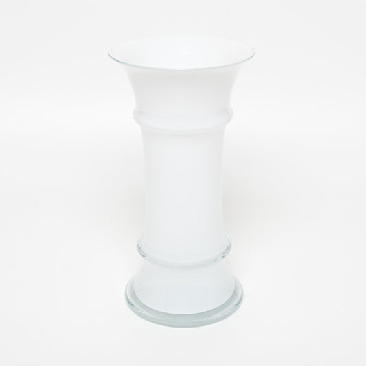VASO VETRO SOFFIATO OPALINO BIANCO HOLMEGARD MB MICHAEL BANG CM 23