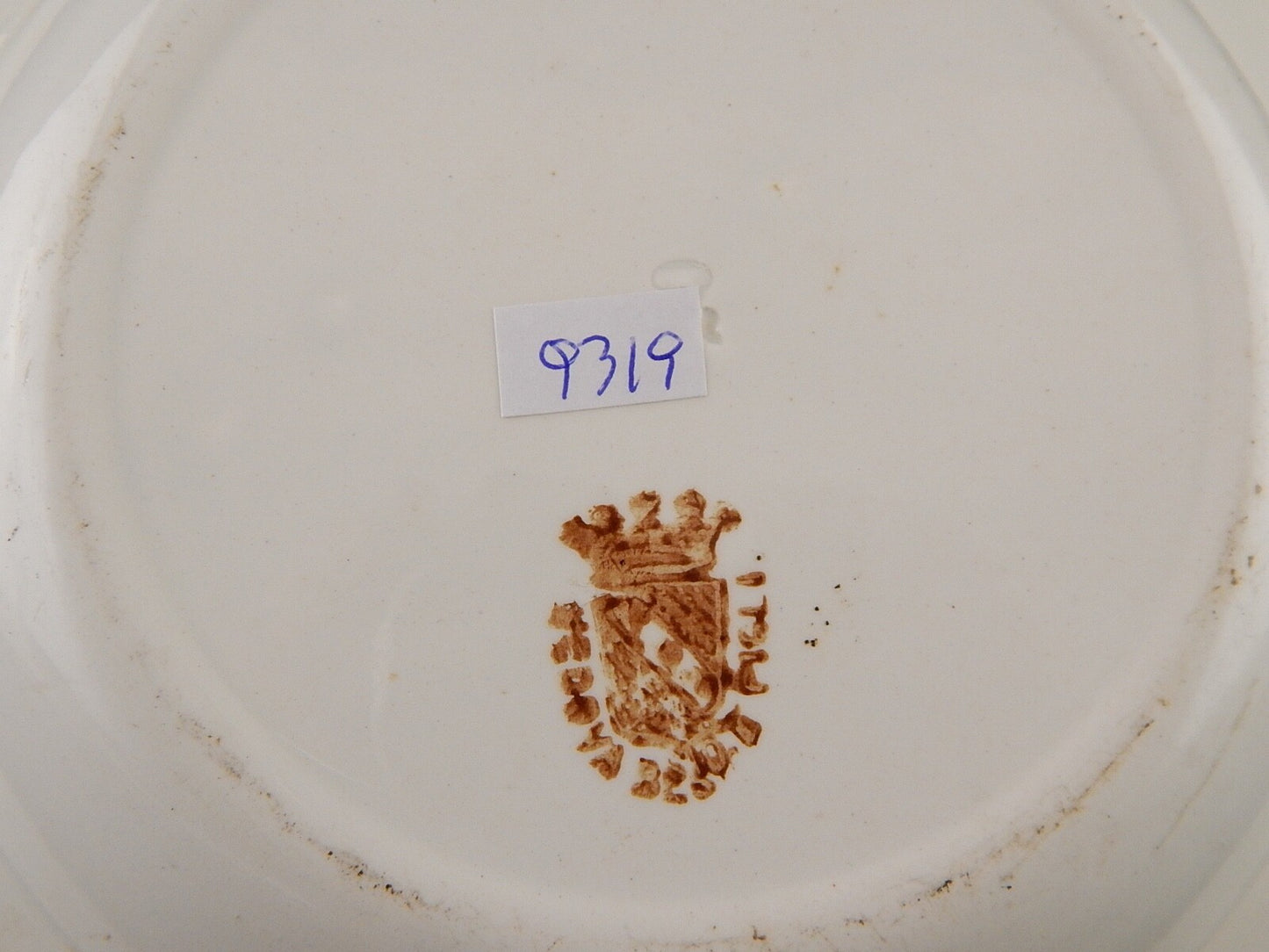 ARTE POVERA ANTICO PIATTO CERAMICA VEDOVA BESIO & FIGLI MONDOVI' DECORATO MANO