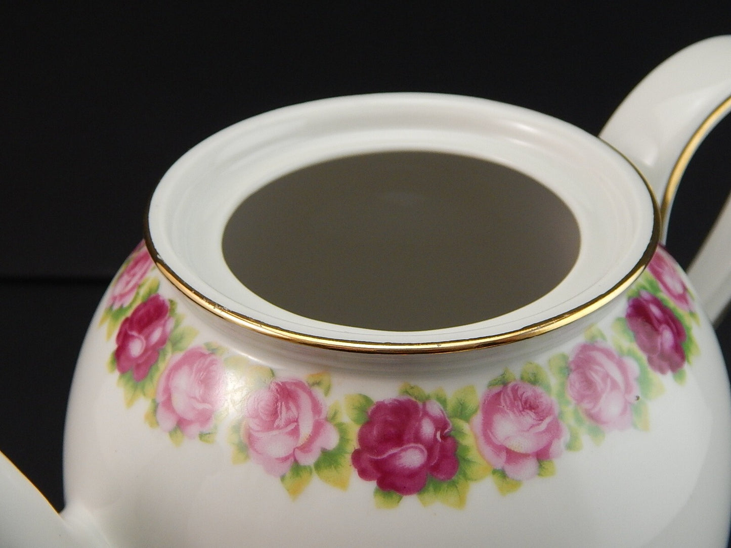 VINTAGE TEIERA CAFFETTIERA PREZIOSA PORCELLANA ESCHENBACH BAVARIA CON ROSELLINE