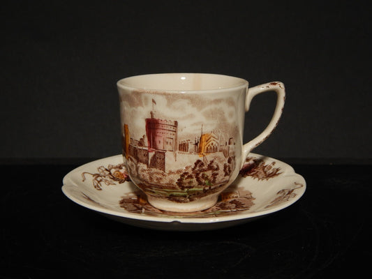 RETRO' TAZZINA CAFFE' PORCELLANA JOHNSON BROS ROYAL HOMES OF BRITAIN DIFETTI