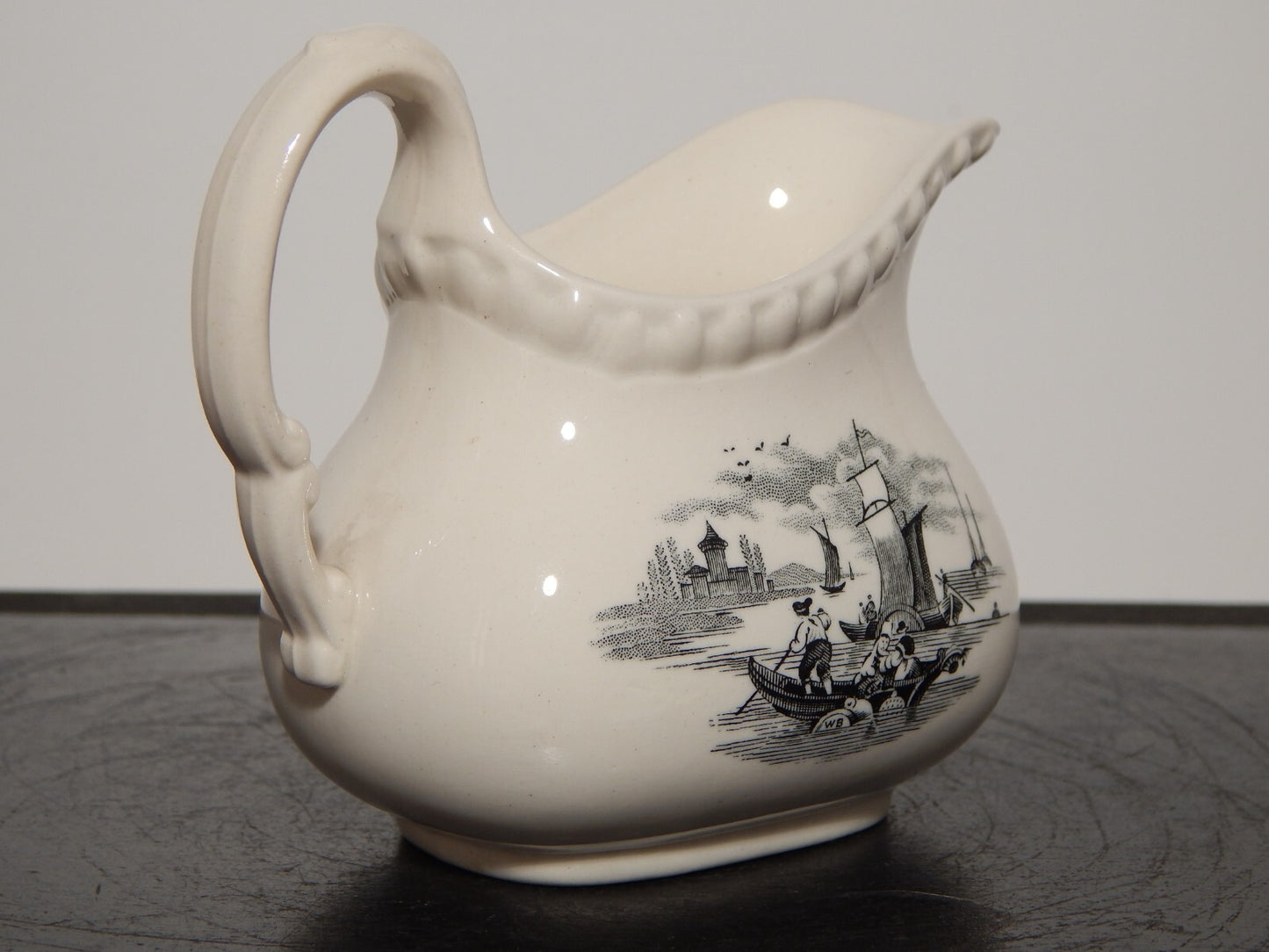 ANTICO SERVIZIO CAFFE' INGLESE SEMI PORCELLANA COPELAND SPODE PAESAGGIO MARINO