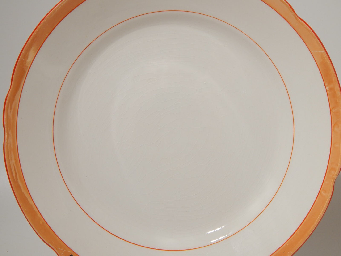 ANTICO ART DECO' VASSOIO SOCIETÀ CERAMICA REVELLI LAVENO FASCIA ARANCIO