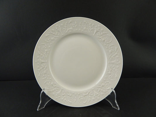 PREZIOSO PIATTO PIANO LIMOGES RAYNAUD WASHINGTON PORCELLANA BIANCA ARABESCHI