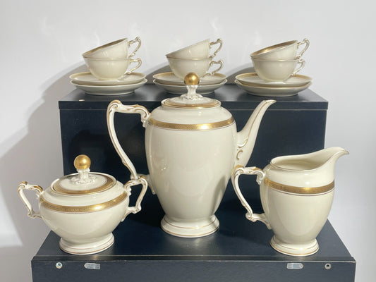 VINTAGE SERVIZIO CAFFÈ IMPERO PORCELLANA HEINRICH &CO SELB BAVARIA CHRISTINE