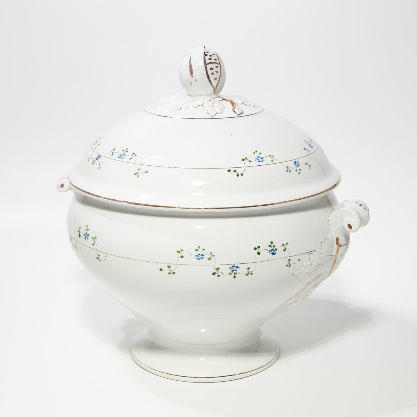 ANTICA ZUPPIERA CENTROTAVOLA LIBERTY CERAMICA ITALIANA LAVENO VERBANUM STONE