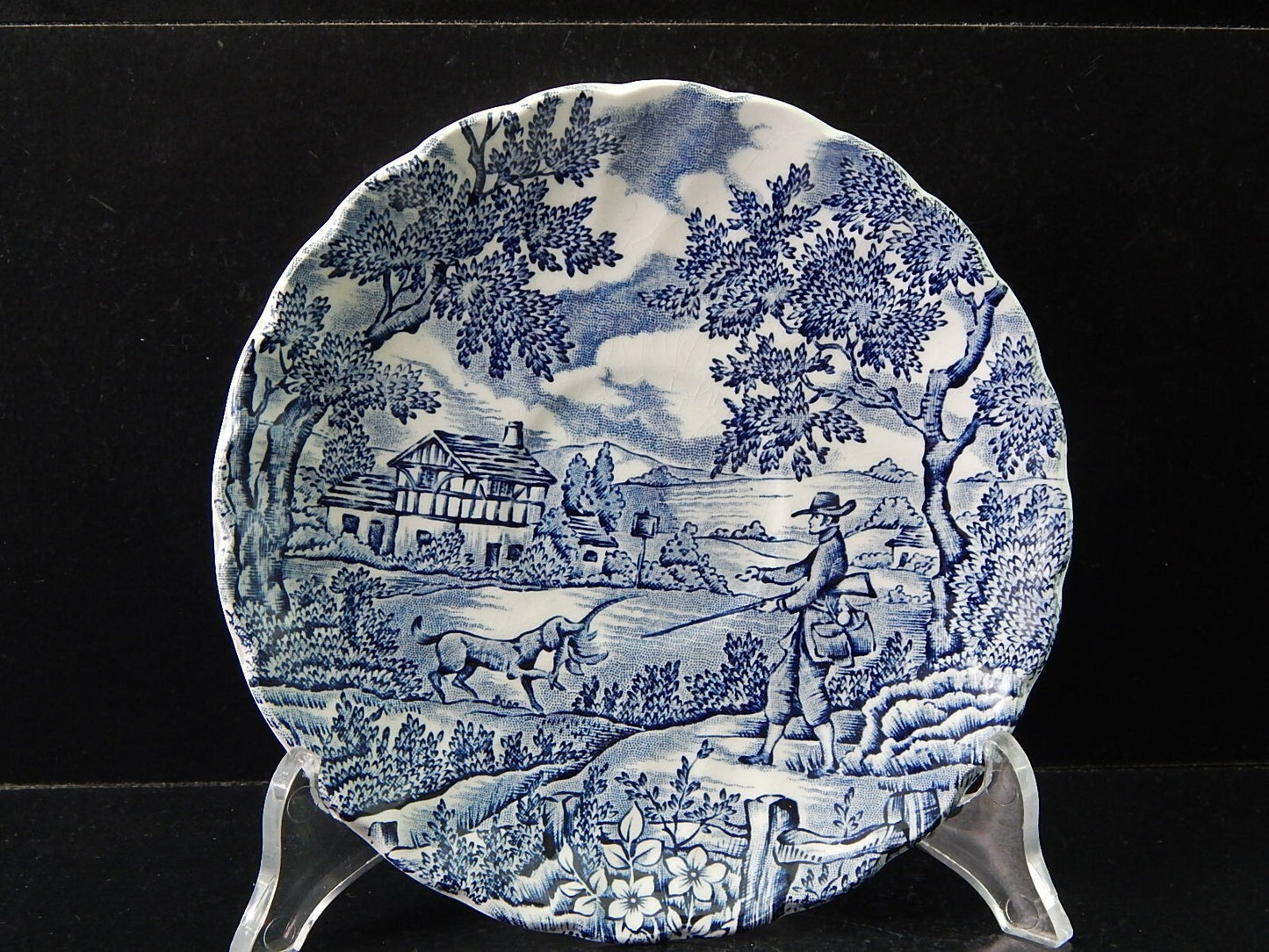 VINTAGE CERAMICA TAZZA TE' THE HUNTER MYOTT POTTERY ENGLAND IL CACCIATORE #2116