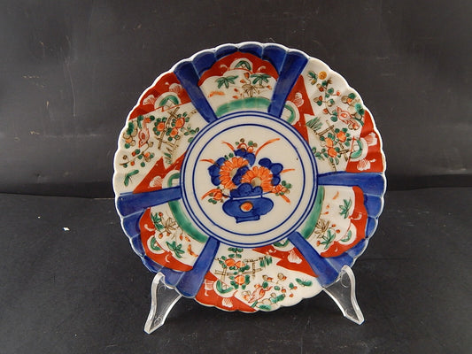 ANTIQUARIATO ORIENTALE PIATTO PORCELLANA GIAPPONE IMARI DIPINTO MANO XIX SECOLO#