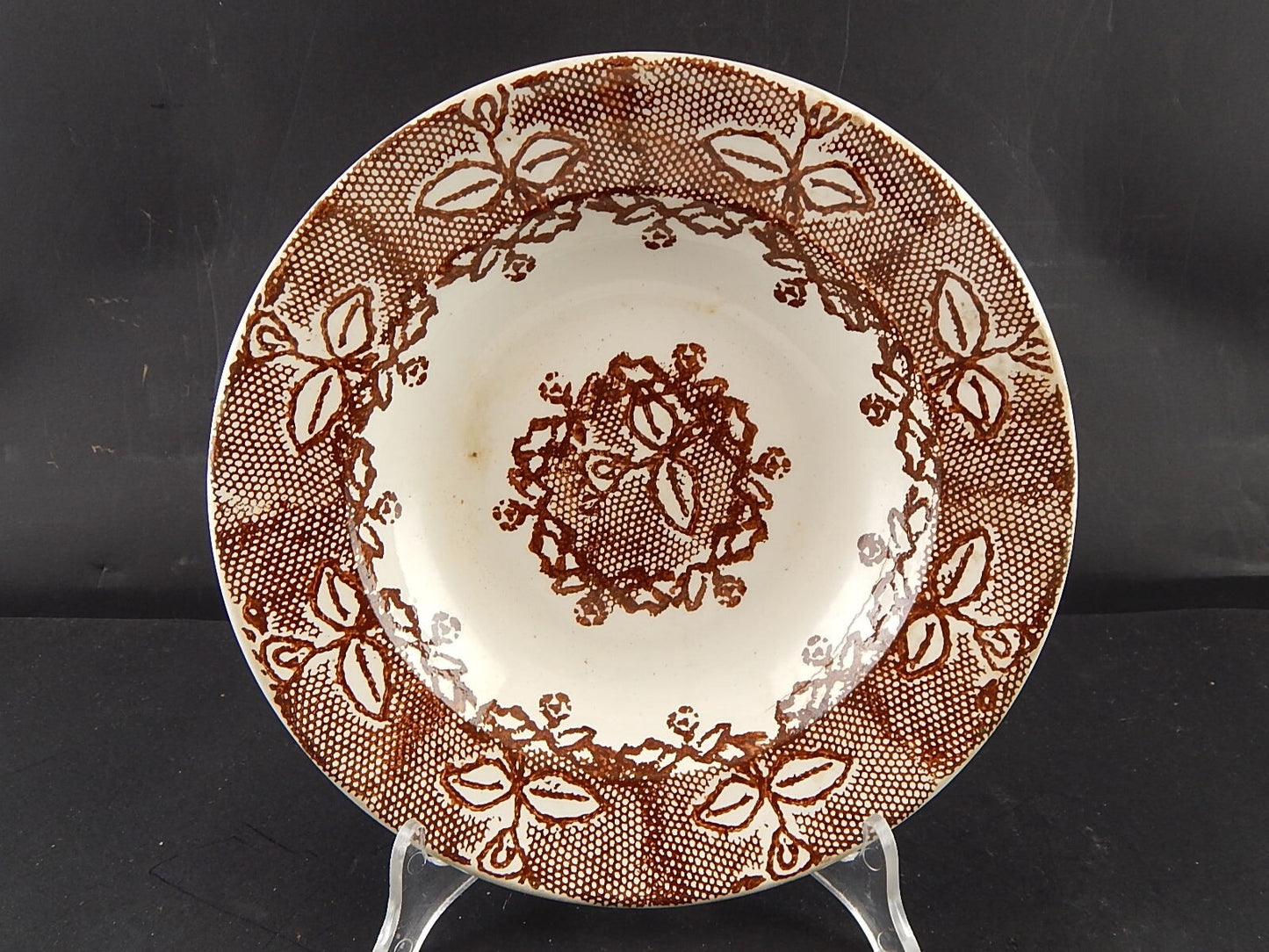 ARTE POVERA ANTICO PIATTO CERAMICA VEDOVA BESIO & FIGLI MONDOVI' DECORATO MANO ¶