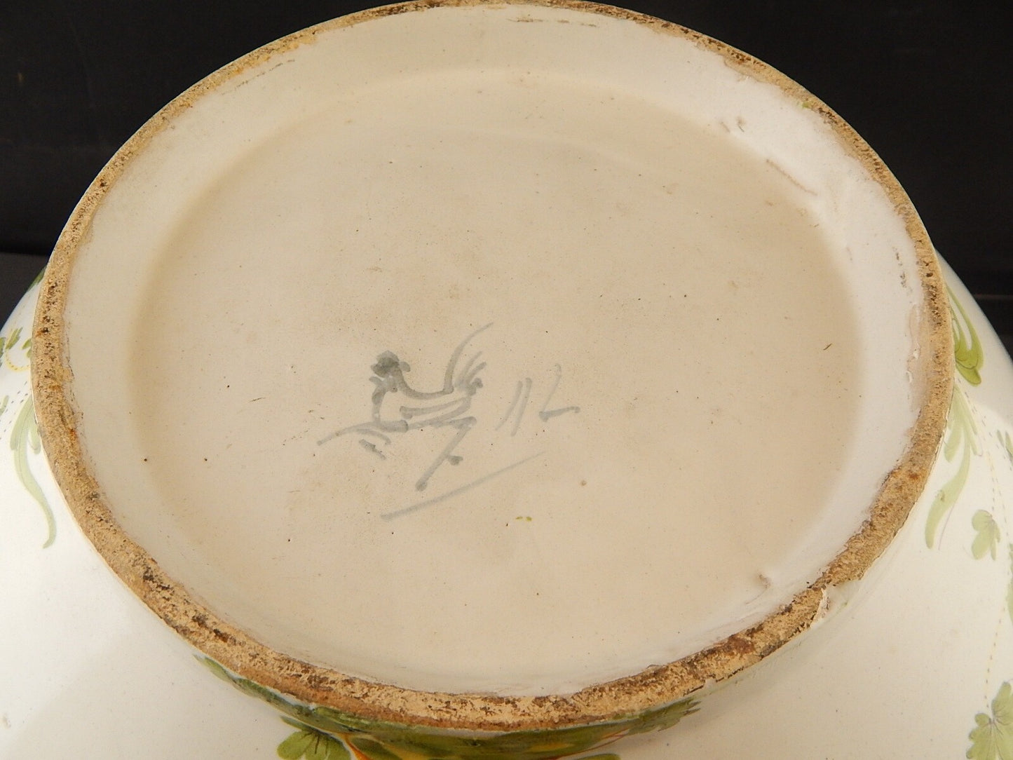 ANTICO GRANDE VASO FIORIERA MAIOLICA CERAMICA CANTAGALLI FIRENZE FINE 800