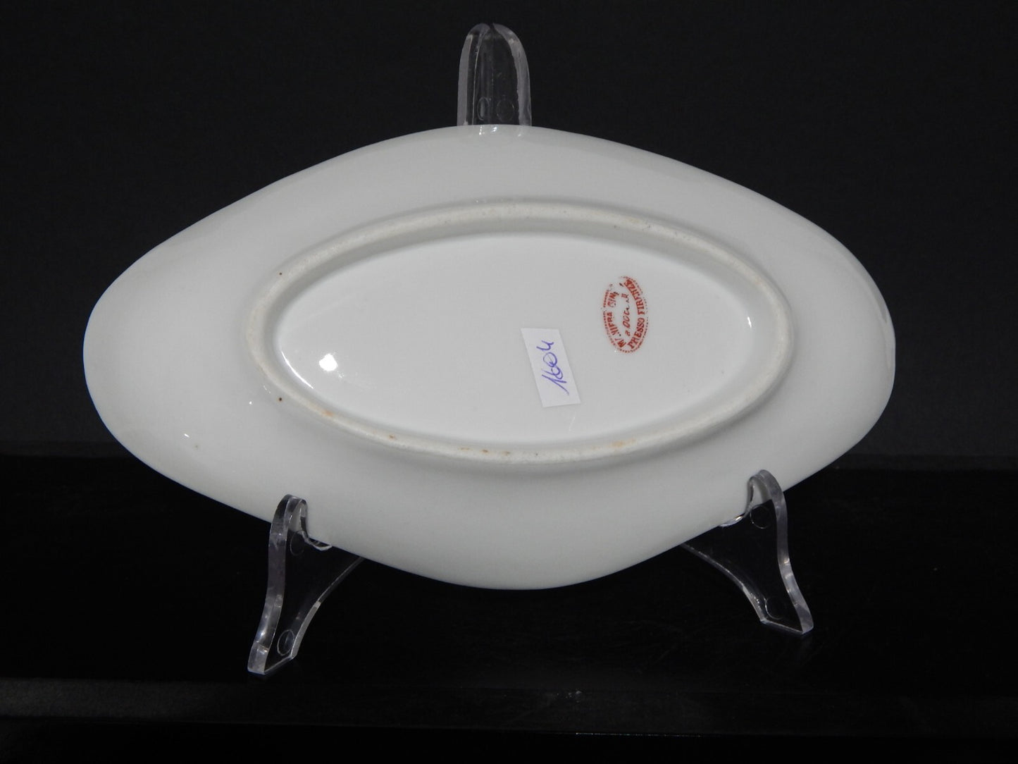 ANTICA RAVIERA VASSOIO IMPERO PORCELLANA GINORI DOCCIA XIX SECOLO