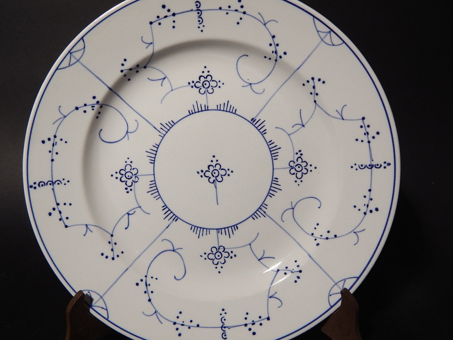 ANTICO FINE '800 PIATTO PIANO PORCELLANA VILLEROY&BOCH DRESDEN SAXONY