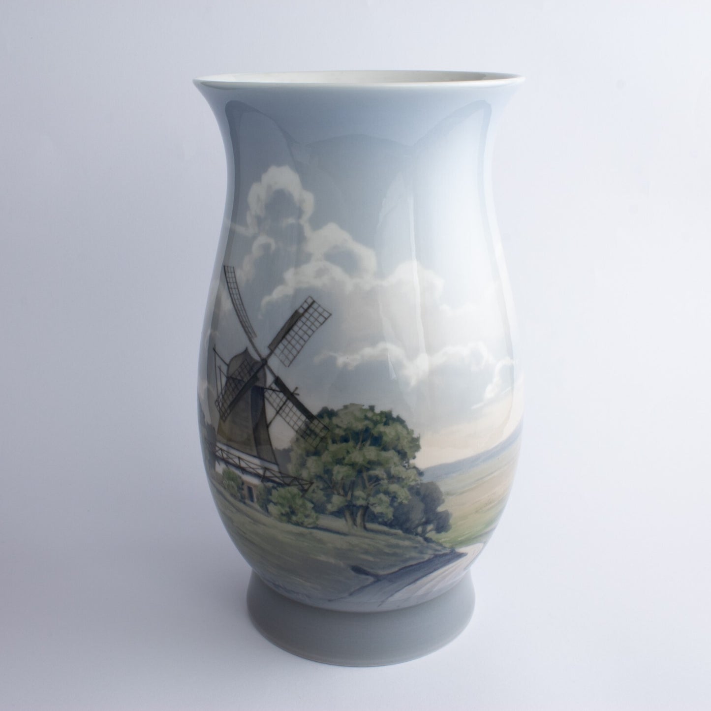 VASO GRANDE PORCELLANA ROYAL COPENHAGEN BING&GRONDAHL "Mulino Campagna" 8708-440