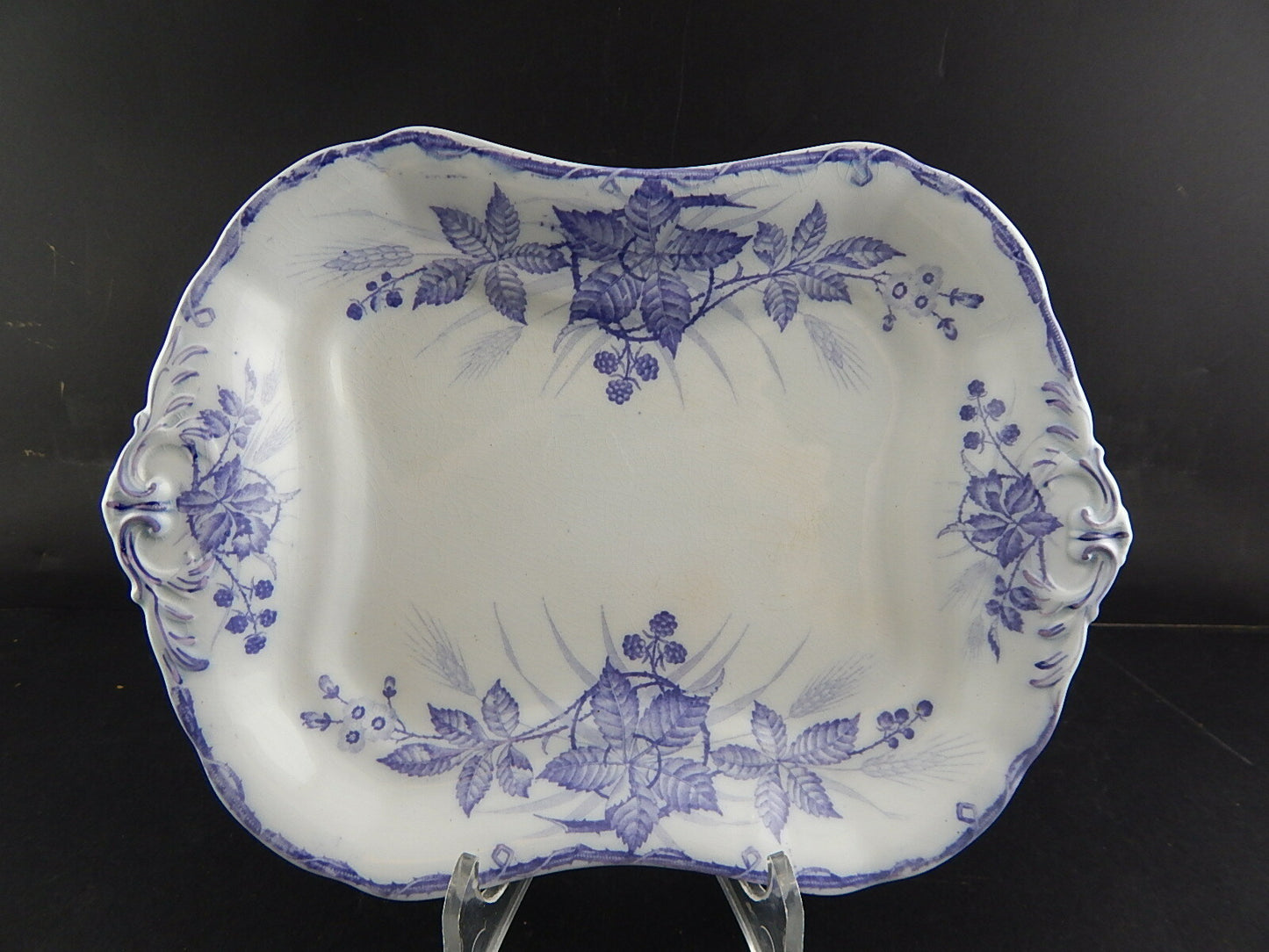 ANTICO VASSOIO CERAMICA SARREGUEMINES SENZA MARCHIO ART NOUVEAU MORE DI ROVO