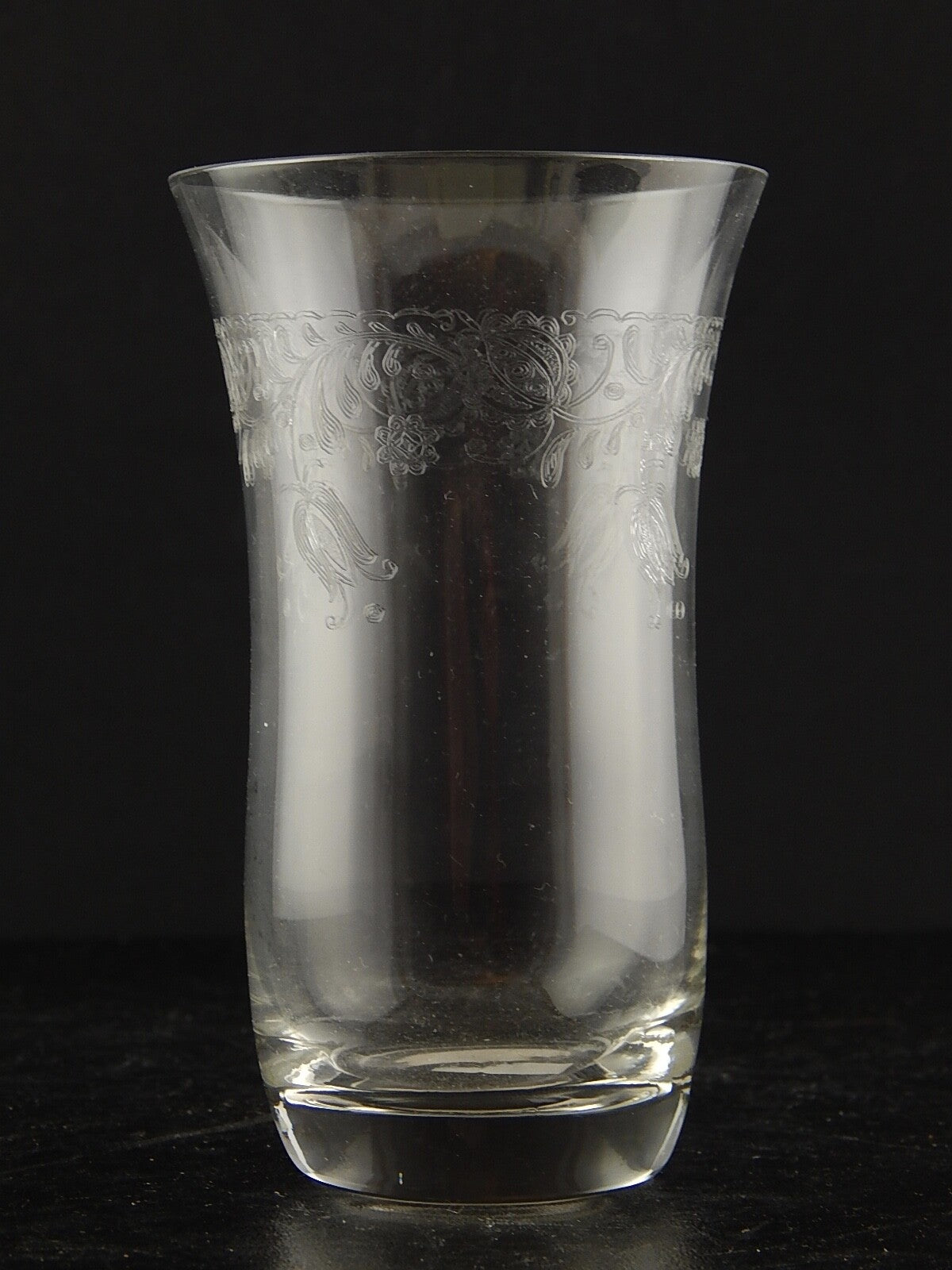 ANTICO BICCHIERE CRISTALLO LIBERTY INCISO TUMBLER COCKTAIL BIBITA TE' FREDDO