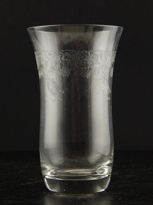 ANTICO BICCHIERE CRISTALLO LIBERTY INCISO TUMBLER COCKTAIL BIBITA TE' FREDDO