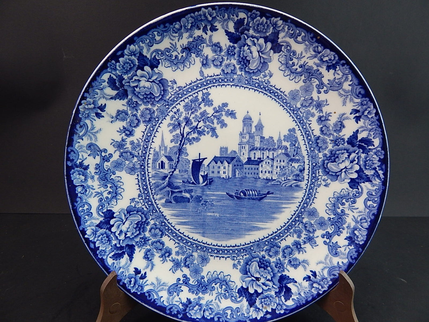 ANTICO PIATTO SEMI PORCELLANA VITTORIANA F WINKLE COLONIAL POTTERY STOKE TOGO