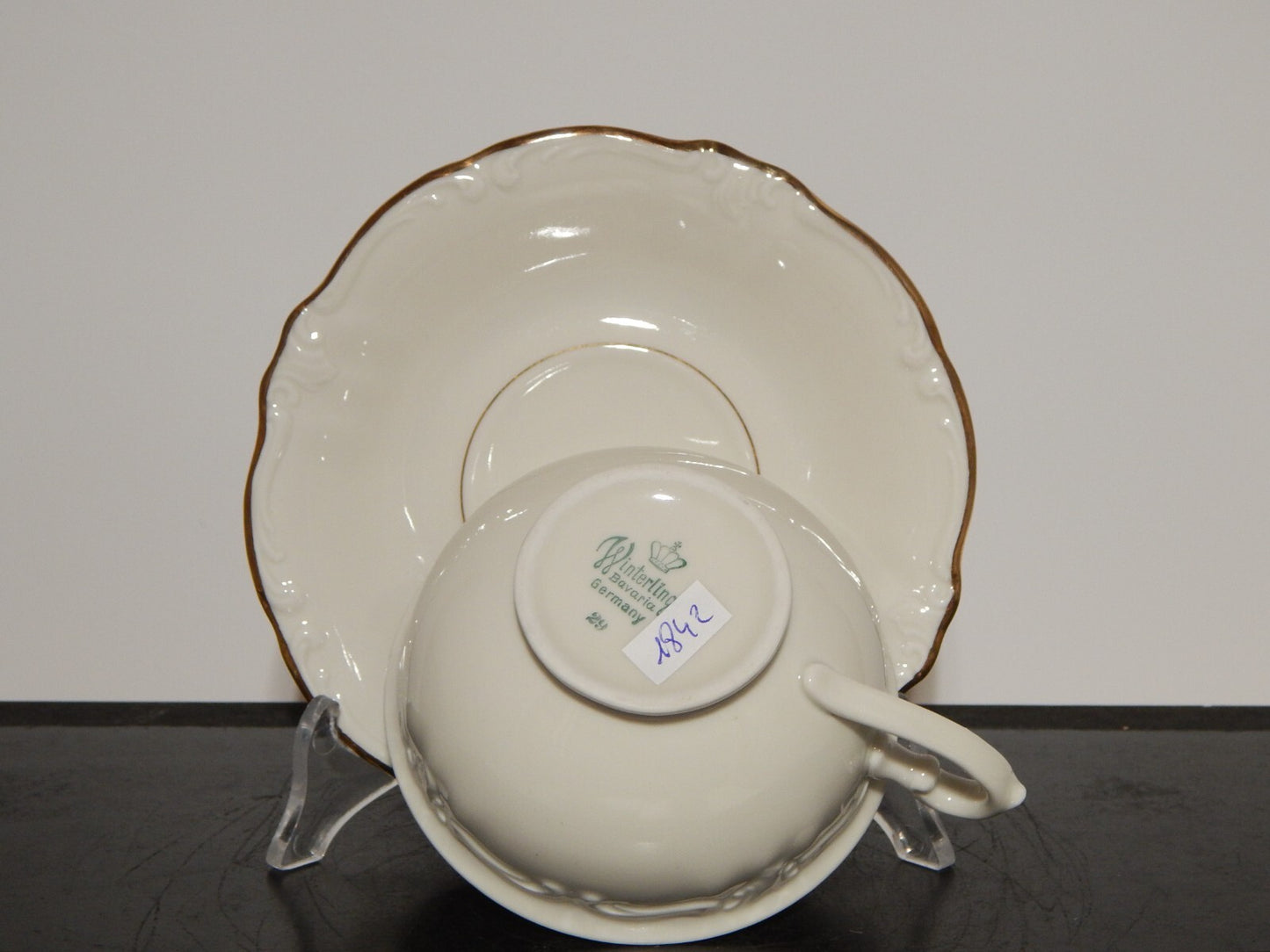 ANTICA TAZZA DA TE' PORCELLANA WINTERLING BAVARIA MODELLATA A ROCAILLE