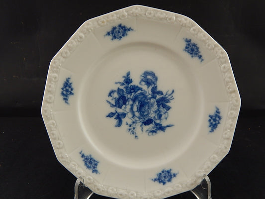 ANTICO PIATTO DESSERT PORCELLANA ROSENTHAL MARIA ROSE BLU