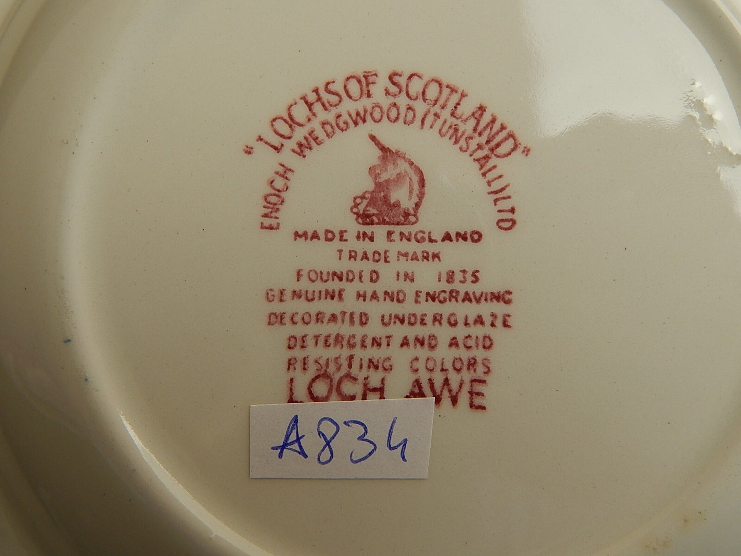 VINTAGE ENOCH WEDGWOOD LOCHS OF SCOTLAND RARO SERVIZIO TAVOLA 4 PIATTI DESSERT