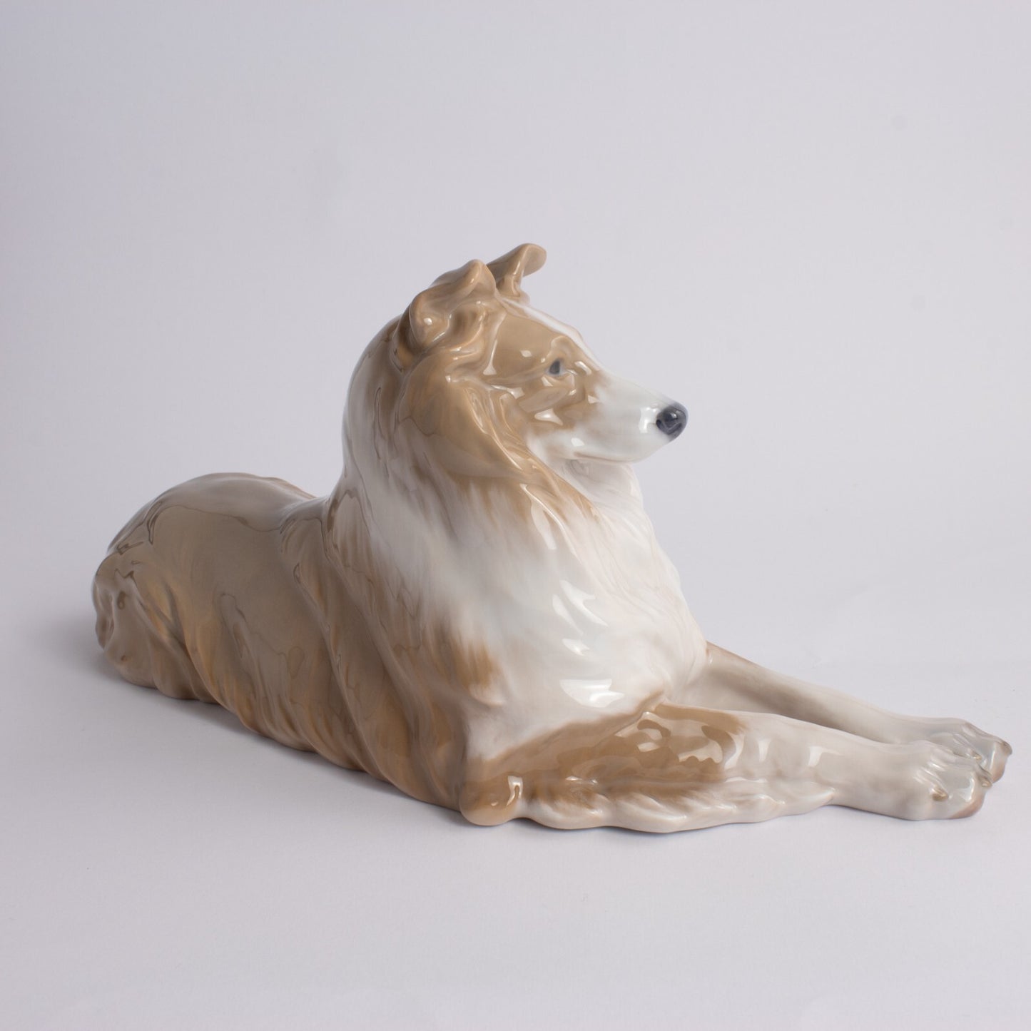 STATUINA GRANDE PORCELLANA ROYAL COPENHAGEN "Collie" 1701 ORIGINALE HANDMADE