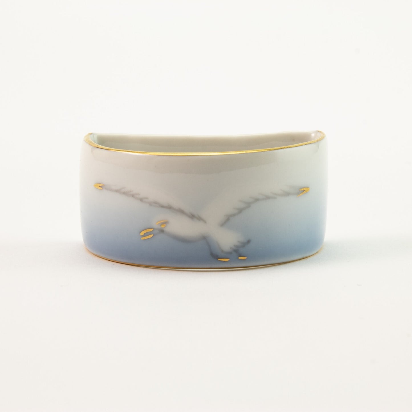 RARISSIMO PORTATOVAGLIOLO PORCELLANA E ORO ZECCHINO GABBIANI BING&GRONDAHL 567